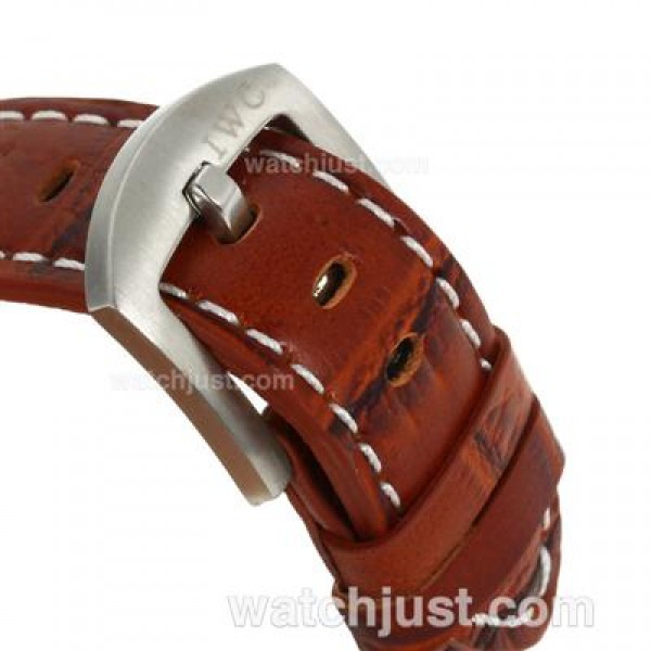 IWC Portofino Automatic with White Dial-Brown Leather Strap