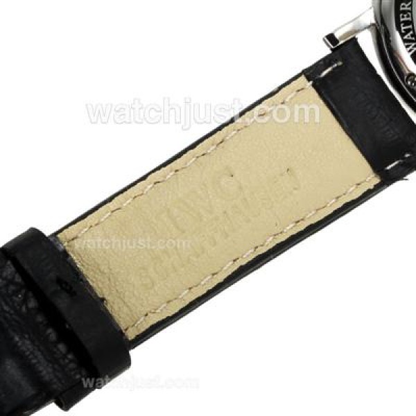 IWC Portofino Automatic with Black Dial-Black Leather Strap