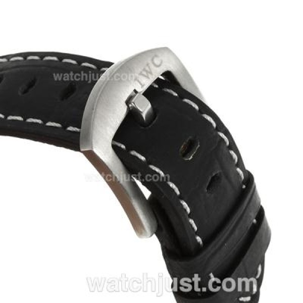 IWC Portofino Automatic with Black Dial-Black Leather Strap
