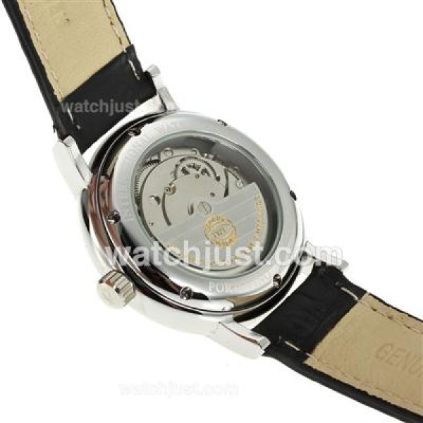 IWC Portofino Automatic with Black Dial-Black Leather Strap