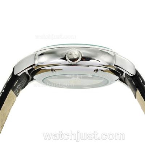 IWC Portofino Automatic with Black Dial-Black Leather Strap