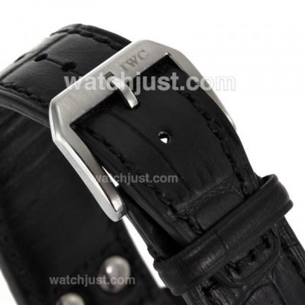 IWC Big Pilot Automatic White Markers with Black Dial-Leather Strap