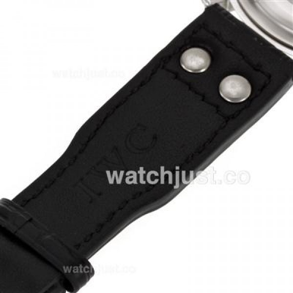 IWC Big Pilot Automatic White Markers with Black Dial-Leather Strap