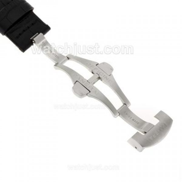 Panerai Black Leather Strap with Deployant Buckle-24mm