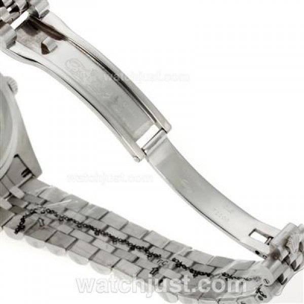 Rolex Datejust Automatic Diamond Bezel and Markers with White Dial S/S-Sapphire Glass