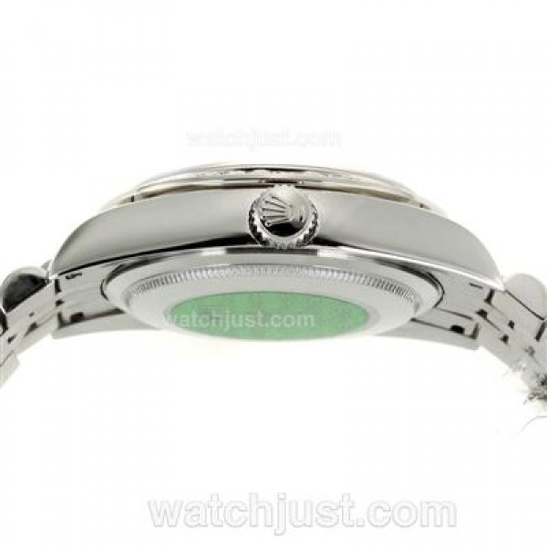 Rolex Datejust Automatic Diamond Bezel and Markers with White Dial S/S-Sapphire Glass