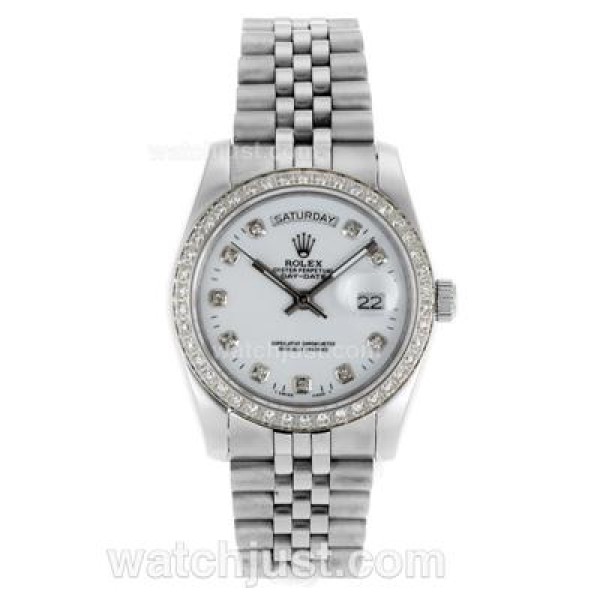 Cheap Rolex Day-Date Replica Watches With White Dials For Sale