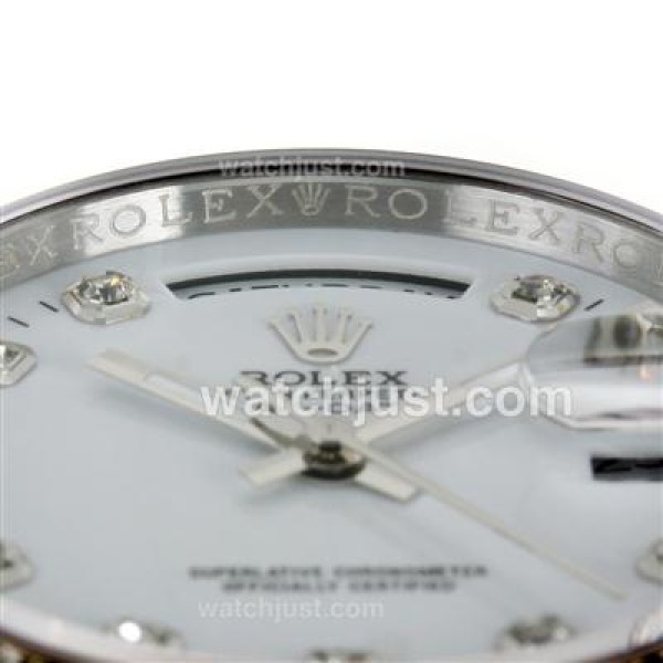 Cheap Rolex Day-Date Replica Watches With White Dials For Sale