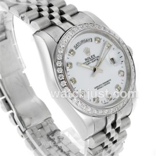 Cheap Rolex Day-Date Replica Watches With White Dials For Sale