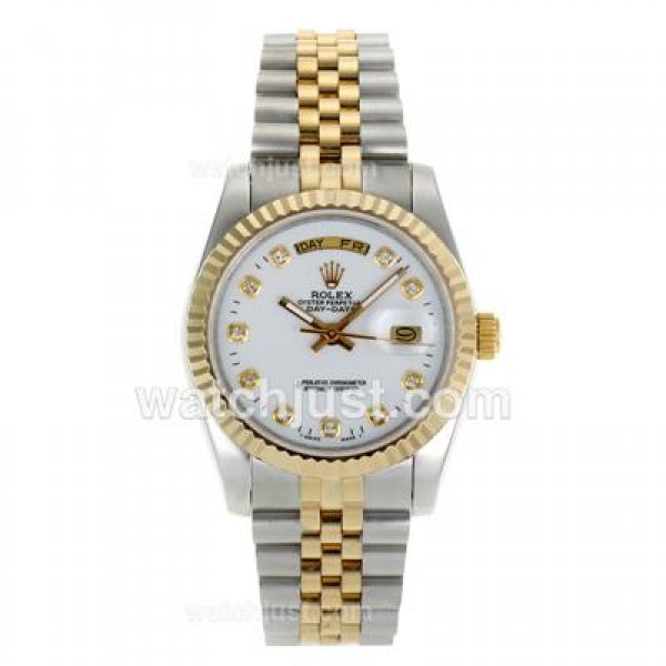 Top Quality Rolex Day-Date Fake Watches With White Dials For Sale