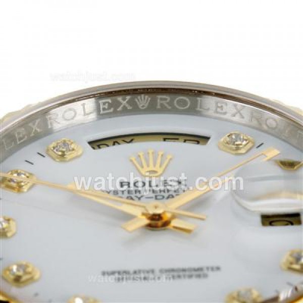 Top Quality Rolex Day-Date Fake Watches With White Dials For Sale