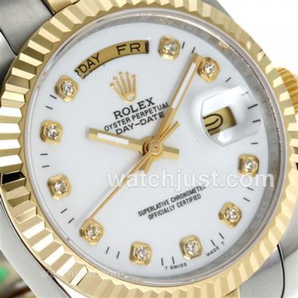 Top Quality Rolex Day-Date Fake Watches With White Dials For Sale