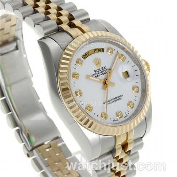 Top Quality Rolex Day-Date Fake Watches With White Dials For Sale