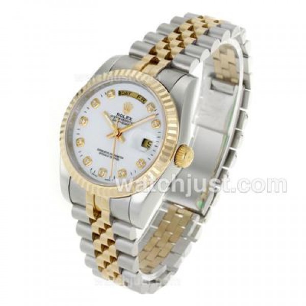 Top Quality Rolex Day-Date Fake Watches With White Dials For Sale