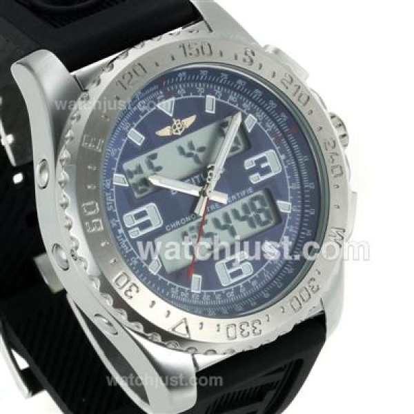 Breitling Emergency Digital Displayer with Blue Dial-Rubber Strap