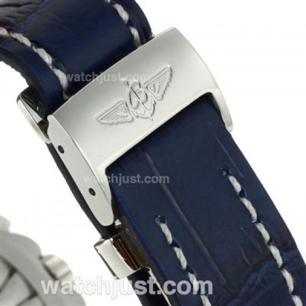 Breitling Emergency Digital Displayer with Brown Dial-Blue Leather Strap