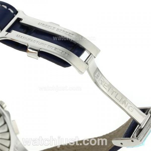 Breitling Emergency Digital Displayer with Brown Dial-Blue Leather Strap