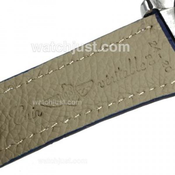 Breitling Emergency Digital Displayer with Brown Dial-Blue Leather Strap
