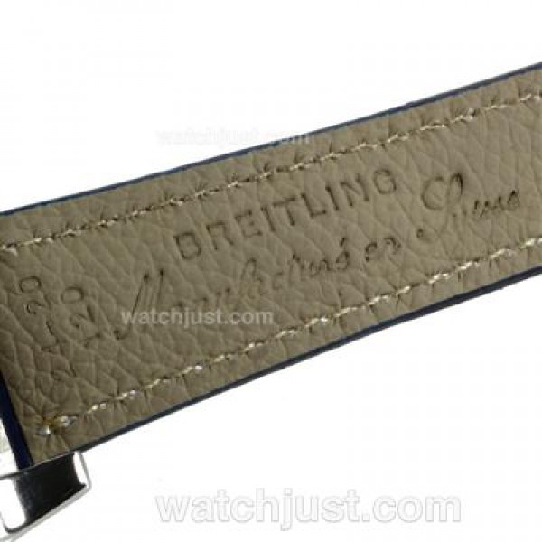 Breitling Emergency Digital Displayer with Brown Dial-Blue Leather Strap