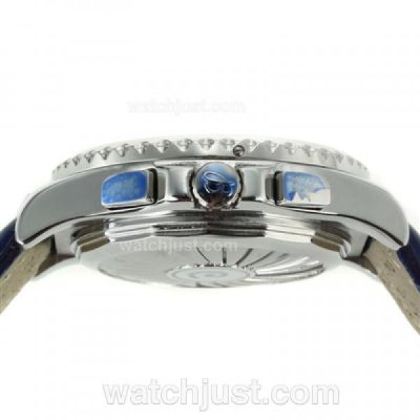 Breitling Emergency Digital Displayer with Brown Dial-Blue Leather Strap