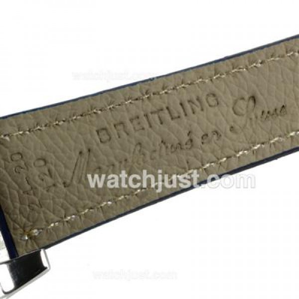 Breitling Emergency Digital Displayer with Black Dial-Blue Leather Strap