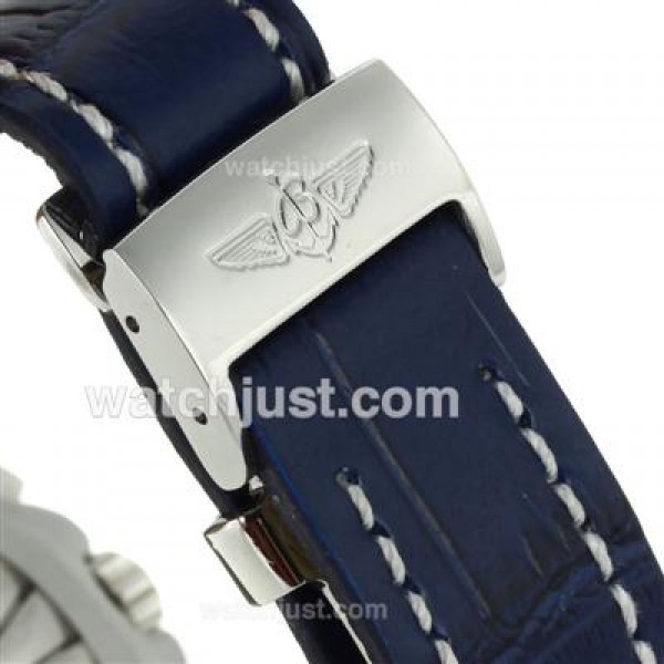 Breitling Emergency Digital Displayer with Blue Dial-Blue Leather Strap