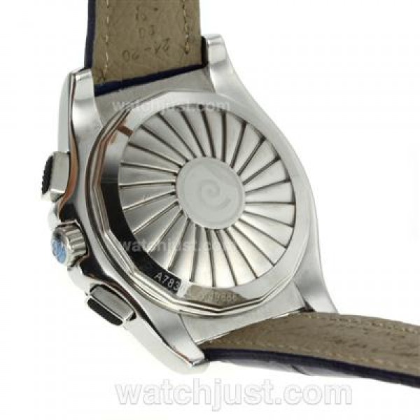 Breitling Emergency Digital Displayer with Blue Dial-Blue Leather Strap