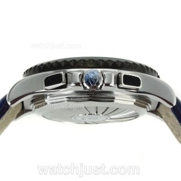 Breitling Emergency Digital Displayer PVD Bezel with White Dial-Blue Leather Strap