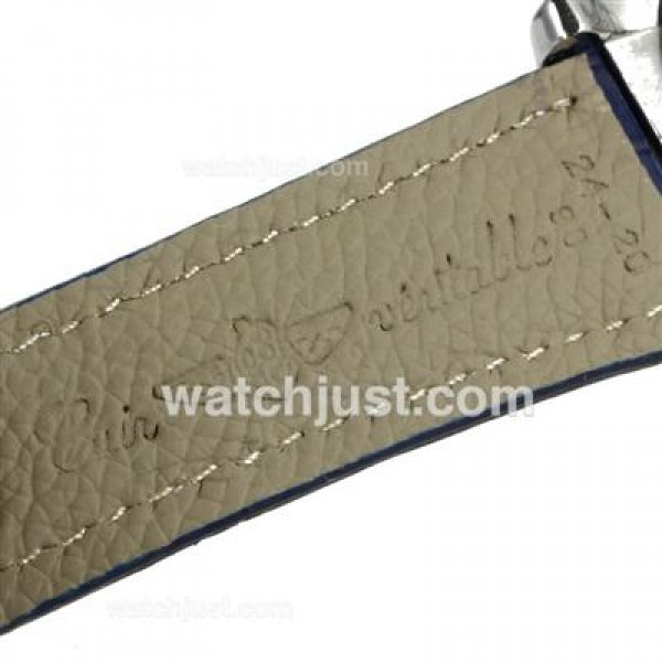 Breitling Emergency Digital Displayer PVD Bezel with Blue Dial-Blue Leather Strap