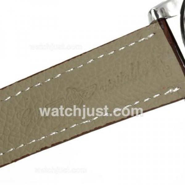 Breitling Emergency Digital Displayer with Black Dial-Brown Leather Strap