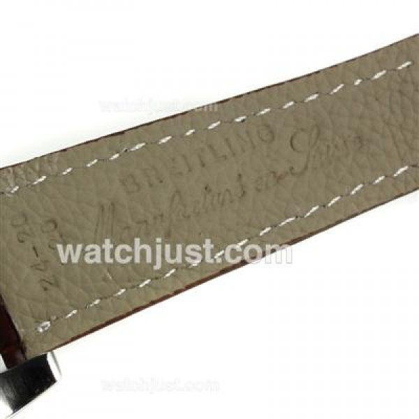 Breitling Emergency Digital Displayer with Black Dial-Brown Leather Strap