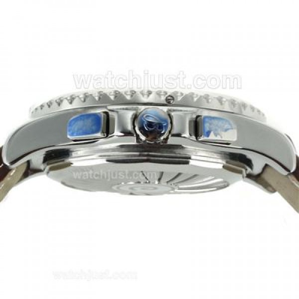 Breitling Emergency Digital Displayer with Black Dial-Brown Leather Strap