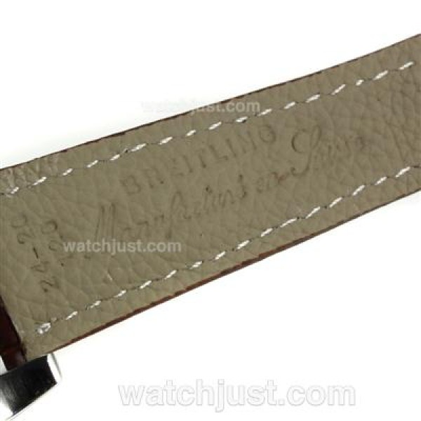 Breitling Emergency Digital Displayer with Brown Dial-Brown Leather Strap