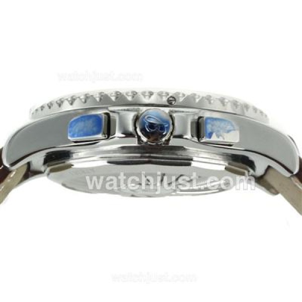 Breitling Emergency Digital Displayer with Brown Dial-Brown Leather Strap