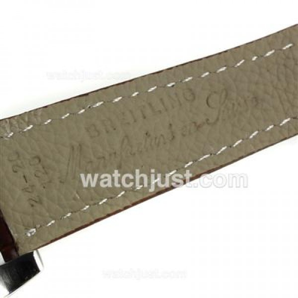 Breitling Emergency Digital Displayer with Blue Dial-Brown Leather Strap
