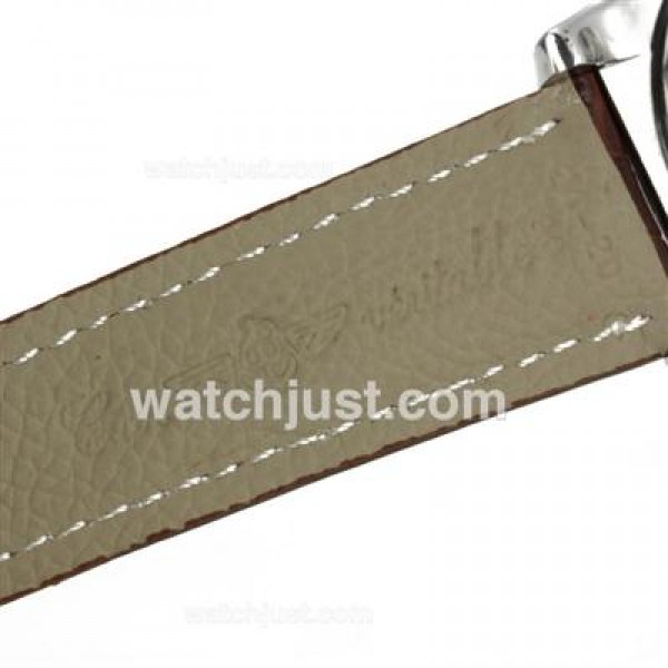 Breitling Emergency Digital Displayer PVD Bezel with Blue Dial-Brown Leather Strap