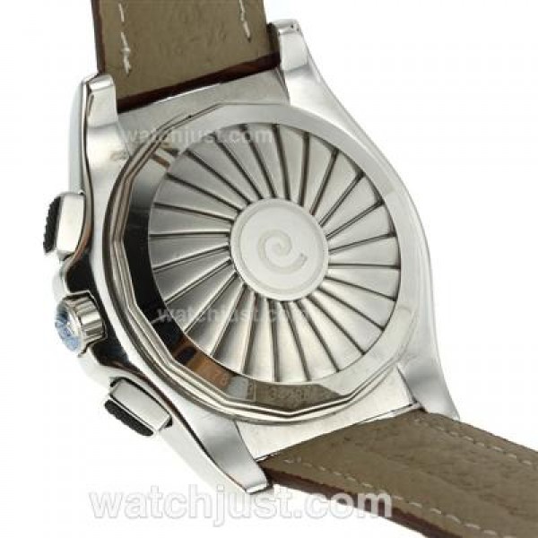 Breitling Emergency Digital Displayer PVD Bezel with Blue Dial-Brown Leather Strap