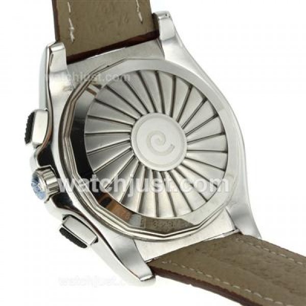 Breitling Emergency Digital Displayer PVD Bezel with White Dial-Brown Leather Strap