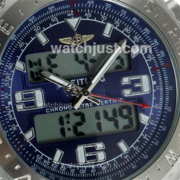 Breitling Emergency Digital Displayer with Blue Dial S/S