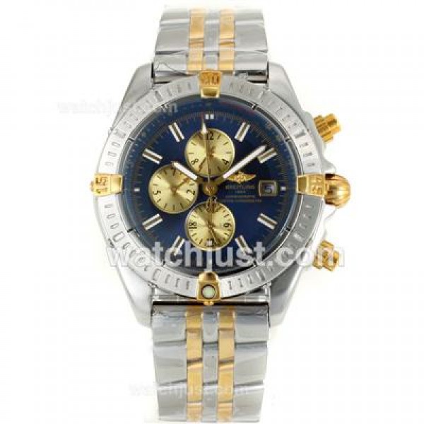 Breitling Chronomat Evolution Two Tone Automatic with Blue Dial S/S