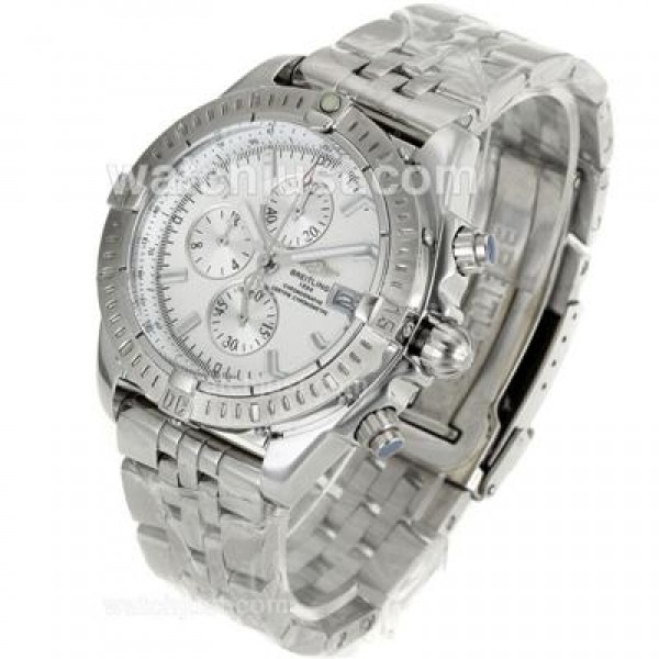 Breitling Chronomat Evolution Working Chronograph with White Dial S/S