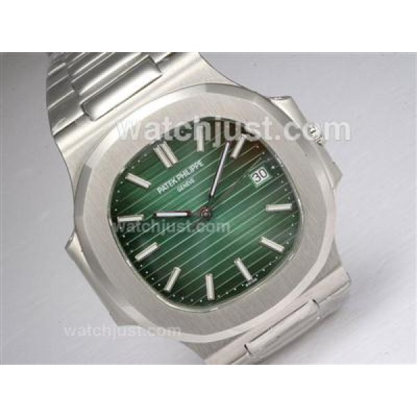 Patek Philippe Nautilus Jumbo MBW Swiss ETA 2824 Movement with Green Dial
