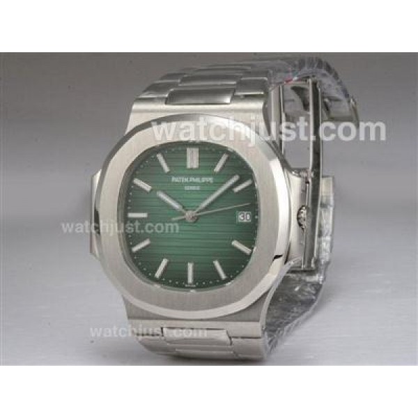 Patek Philippe Nautilus Jumbo MBW Swiss ETA 2824 Movement with Green Dial