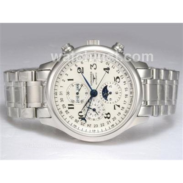 Longines Master Collection Vollkalender Perpetual Calendar Automatic Moonphase with White Dial