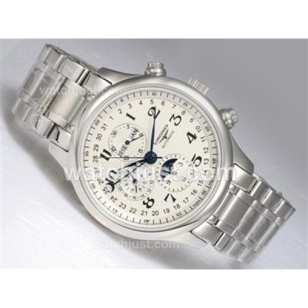 Longines Master Collection Vollkalender Perpetual Calendar Automatic Moonphase with White Dial