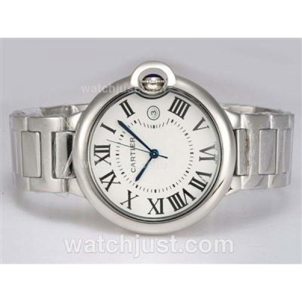 Cartier Ballon Bleu de Cartier with White Dial S/S(Gift Box is Included)