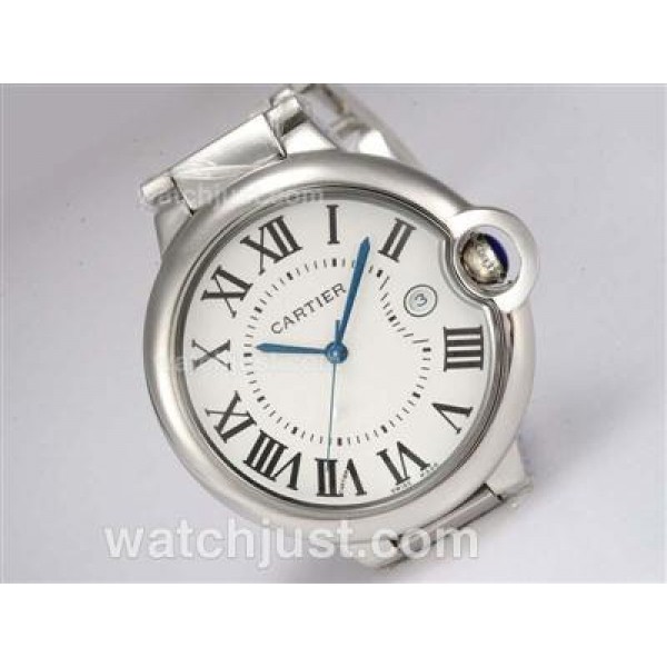 Cartier Ballon Bleu de Cartier with White Dial S/S(Gift Box is Included)
