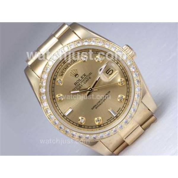 High Quality Rolex Day-Date Replica Watches With Golden Dials For Sale