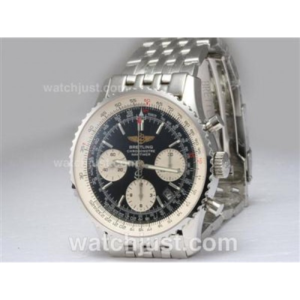 Breitling Navitimer Chronograph Swiss Valjoux 7750 Movement with Black Dial