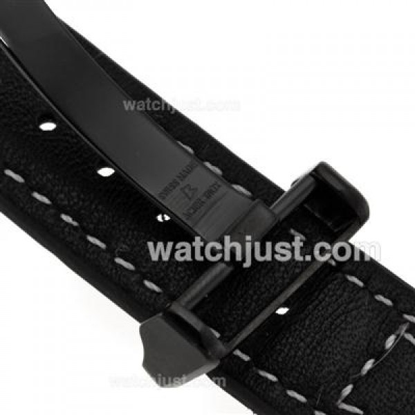 IWC Pilot Automatic PVD Case White Markers with Black Dial-Leather Strap
